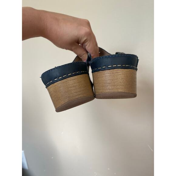 Dansko Britney Mule Clog Heel Womens 38/ 8 Comfort Othopedic Strappy Navy Blue - Picture 4 of 7